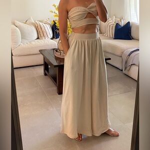 Neutral Beige Two-Piece Set – Boho Vibes